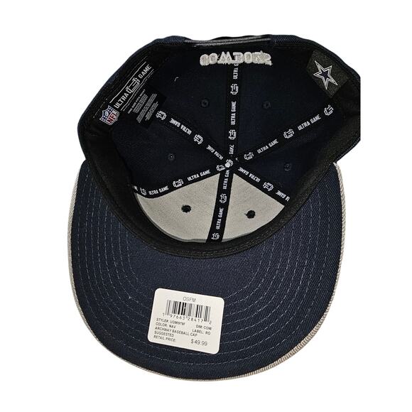 Ultra Game NFL Dallas Cowboys Adjustable BB Cap Navy OSFM NWT $49.99 UGM197 - Picture 5 of 7